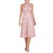 Amy Sequin Floral Halter Neck Cocktail Midi Dress - Pink - JS Collections Dresses