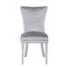 Eva Stainless Steel Dining Chairs Finished in Velvet Fabric - 2 Chair per Box