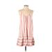 Ann Taylor LOFT Outlet Casual Dress - DropWaist: Pink Stripes Dresses - Women's Size X-Small