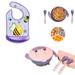 DEELLEEO Baby Feeding Set Silicone Baby Bib Plates with Bowls Spoons Divided Plate Suction Bowl Waterproof Adjustable Bib for Toddler