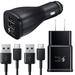 Adaptive Fast Charger Kit for Motorola Moto G100 USB 2.0 Recharger Kit (Wall Charger + Car Charger + 2 x Type C USB Cables) Quick Charger-Black