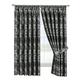 Jacquard Curtains for Bedroom Window - Fully Lined Pencil Pleat Floral Living Room Curtains, Kitchen Curtains 2 Panel Set Small Window Door Curtains - Silver - 46x 72 (116cm x 183cm