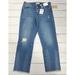 Jessica Simpson Jeans | Jessica Simpson Arrow Straight Distressed Raw Hem Jeans Size 28 | Color: Blue | Size: 28
