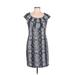 Ronni Nicole Casual Dress - Sheath: Black Print Dresses - Women's Size 12