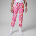 Jordan Older Kids' Essentials Printed Fleece Trousers - Pink
