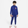 Netherlands Strike Younger Kids' Nike Dri-FIT Hooded Football Tracksuit - Blue