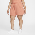 Nike Sportswear Essential Women's Fleece High-Rise Shorts - Orange