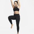 Nike Zenvy Women's Gentle-Support Mid-Rise 7/8 Leggings - Black - Nylon