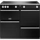 Stoves Precision Deluxe ST DX PREC D1000Ei ZLS BK 100cm Electric Range Cooker with Induction Hob - Black - A Rated, Black