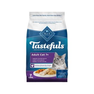 Blue Buffalo Healthy Aging Chicken & Rice Mature Dry Cat Food, 7 lb