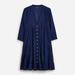Button-front Tiered Cover-up Dress In Cotton Voile