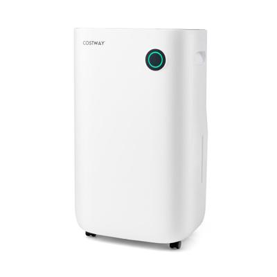 Costway 4500 Sq. Ft Dehumidifier with 5 Modes and 3-Color Indicator Light-White