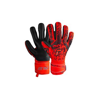 Torwarthandschuhe REUSCH "Attrakt Freegel Silver", Damen, Gr. 8,5, rot, 56% Elastodien, 34% Polyester, 5% Polyurethan, mehrfarbig, sportlich, Handschuhe, mit hervorragendem Grip