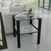 Glass Two Layer Tea Table Corner Table Side Table
