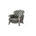 Armchair - HomeRoots 45" Wide Armchair Wood in Brown/White | 45 H x 45 W x 41 D in | Wayfair 1000491102