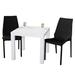 LeisureMod Kent Modern Weave Design 3-Piece Outdoor Patio Dining Set