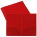 Uxcell Plastic Folders with Pockets Letter Files Portfolio Storage Folder Red 6 Pack