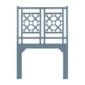 David Francis Furniture Rattan Open-Frame Headboard Wicker/Rattan in Blue | Extra-long Twin | Wayfair B4020-T-S166