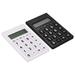 Uxcell Desktop Calculator 2 Pack 8 Digit LCD Display Portable Desk Calculator Standard Function Style 2 White Black