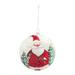 6ct Santa Christmas Disc Ornaments 5"