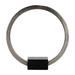 Wrought Studio™ Florastine Standing Ring Sculpture - Silver & Black Contemporary Abstract Decorative Ring Statue | 13 H x 12 W x 3 D in | Wayfair
