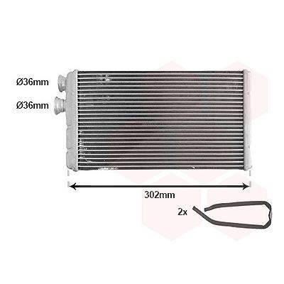 Van Wezel Wärmetauscher, Innenraumheizung [Hersteller-Nr. 03016701] für Audi Image