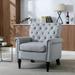 Linen Fabric Accent Armchair Tufted Upholstered Single Sofa Chair