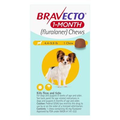 Bravecto 1-Month Chew For Toy Dogs 4.4 To 9.9lbs (...