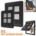 Protoiya Cat Screen Door Plastic Pet Door 4 Modes Lockable Small Dog Door Pet Screen Gate Protector Doggy Sliding Door Premium Cat Flap Door for Small Cats Dogs Petsï¼ˆS)