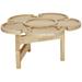 Outdoor Folding Picnic Table Outdoor Wooden Wine Desk Flower Shaped Folding Camping Table