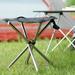 COFEST Sports Outdoors Camping Hiking Folding Stool Outdoor Folding Chair Portable Fishing Stool Camping Stool Camping Mazar Stainless Steel Telescopic Black