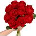 10 Pack Roses Artificial Flowers Silk Fake Rose Flowers with Stem for Floral Arrangement Party Valentine s Day Home Decor-Red