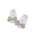 Thaisu Infant Baby Girls Flat Shoes Soft Sole Bowknot Non-slip Princess Wedding Toddler Shoes