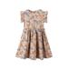 Girl S Dress Crew Neck Sleeveless Sun Casual Beach Floral Prints Party Dress