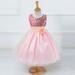 Gotyou Girl s Toddler Mesh Princess Dress Sequin Long Sleeve Tulle Dress Bridesmaid Pageant Gown