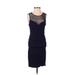 B. Darlin Casual Dress - Party: Blue Print Dresses - Women's Size 1