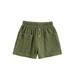 Qtinghua Toddler Baby Girl Boy Shorts Cotton Linen Loose Harem Shorts Elastic Waist Athletic Shorts Summer Jogger Shorts Dark Green 18-24 Months