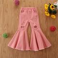 Simplmasygenix Toddler Pants Cargo Wide Leg Spring And Autumn Girls Casual All-match Jeans Flared Pants Trousers