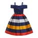 The Old Line Kids Fall Dress Girls Dresses Children s Clothing Summer Suspenders Princess Dresses Children s Off Shoulder Striped Birthday Dresses