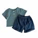 Summer Savings Clearance! Edvintorg 0-4 Years 2Pcs Summer Kids Clothing Sets Children s Clothing Girls Solid Color Crepe Gauze T-Shirt Short Sleeve Shorts With Pocket Tracksuits Child Loungewear