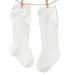 Huakaishijie 1 Pair Kids Baby Girls Cotton Lace Stockings Toddlers Warm Bowknot Long Tube Socks 0-3 Years