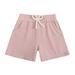 B91xZ Toddler Shorts Boys Kids Unisex Toddlers And Babies Cotton Pull On Shorts Breathable Cotton Baby Boys Girls Shorts Pink Sizes 2-3 Years