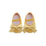 Thaisu Infant Baby Girls Flat Shoes Soft Sole Bowknot Non-slip Princess Wedding Toddler Shoes