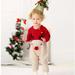 Simplmasygenix Children s Day Baby Romper Clearance Newborn Infant Baby Christmas Santa Plush Romper Xmas Knit Jumpsuit