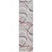 Gray/Red 96 x 26 x 0.25 in Indoor Area Rug - Orren Ellis Corri Abstract Machine Woven Polyester Area Rug in Gray/Red/Ivory Polyester | Wayfair