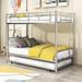 Isabelle & Max™ Abbagayle Twin over Twin Standard Bunk Bed w/ Trundle by Isabelle & Max Metal in Gray | 62 H x 41 W x 78 D in | Wayfair