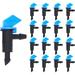 100 Pack 2 GPH Flag Irrigation Dripper Emitter 8L/H Garden Irrigation Drip Emitters Irrigation Emitter Flag Dripper Drip Irrigation Connect 4mm/7mm Hose for Home Garden Trees Herbs (Blue)