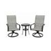 Four Seasons Courtyard Palermo 3 Piece Aluminum Bistro Chair and Table Set