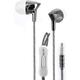 Wired Ear Bud Headphones with Passive Noise Cancelling in-line and Play/Pause Button (Silver)