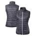 Women's Cutter & Buck Black New York Giants Helmet Logo Rainier PrimaLoft Eco Insulated Full-Zip Puffer Vest